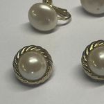 Monet Lot Of 3 Gold Tone Clip On Clip-on Signed Marvella Richelieu Photo 4