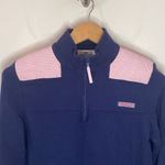 Vineyard Vines navy Quarter zip shep shirt Oxford stripe shoulder size S Photo 3