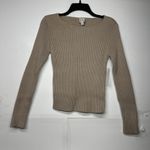 Worthington Women’s Sweater Large Light Brown Ribbed Knit Long Sleeve Top NWT Photo 0
