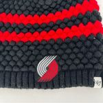 47 Brand  Trail Blazer Black and Red Striped Knit Pom Women’s  Beanie Photo 1