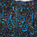 Scala Vintage Elegant Jacket Black and Blue Sequin Crop Blouse Jacket Photo 2