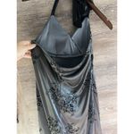 Trixxi Y2K Dress Size Large Black Vintage Mini Party Gothic Whimsical V Neck Tie Photo 10