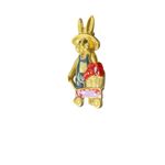 Brand New Danecraft Gold Tone Bunny Rabbit Apple Cart Pin Brooch Photo 1
