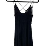 Free People Adella Slip Lace Dress Black Extra Small Mini Photo 1