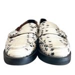 Ganni  Black and White Snakeskin Crystal Embellished Slingback Loafers Size 9/39 Photo 6