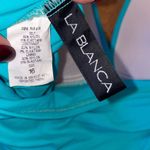 La Blanca  Womens Island Goddess Halter Tankini Top size 16 turquoise Photo 2