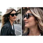 Heatwave Sunglasses Black Marylin Black Lense Square Frame UV400 Photo 1