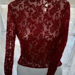 SheIn Elegant Red Lace Women's Top Photo 0
