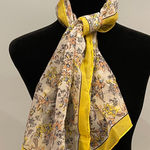 Floral Yellow Women's Scarf vintage Photo 0