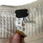 Free People Diamond Dozen Waffle Knit Thermal Long Sleeve Colorblock Top Small Photo 8