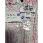 Unique Vintage Floral Crop Top Smocked Sweetheart Sleeveless Pink 2X/18 Photo 2
