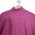 Arizona Jeans  Co. Womens L Cropped Bell Sleeve Mock Neck Sweater in Dark Pink Photo 2