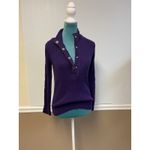 Lauren Ralph Lauren Women's Purple Top Medium Silver Snap Button Jumper Photo 5