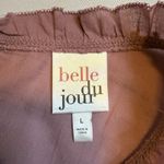 belle du jour Womens Dress Mauve Pink Ruffled Layered Sleeveless Key Hole Sz L # Photo 8