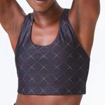 Terez Sports Bra Black Rainbow Seeing Sound Hi-Shine Bra Sz XL NWT Colorful Photo 0