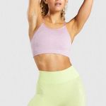 Gymshark Flex Strappy Sports Bra and Shorts in Light Purple Marl Photo 1