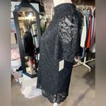 PERSEPTION CONCEPT lace floral black tulip top cut crewneck short sleeve S NWT Photo 2