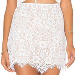 For Love & Lemons Floral Scallop Lace Mini Skirt Photo 0