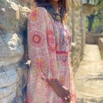 ZARA NWT  Blogger's Fav| Printed Kaftan Lace Trim Kimono Photo 4