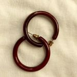 Maroon Acetate Hoop Earrings Red Photo 0