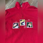 Breckenridge VTG  Christmas Snowman Quarter Zip Fleece Sweater Sweatshirt Red 1X Photo 2