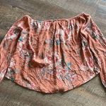 Billabong Floral Top Peach Boho Festival Rayon Shirt Bohemian Feminine Photo 5