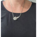 Rhinestone panther head pendant necklace Silver Photo 4