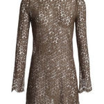 Acne Studios  Woman Belda Leaf Cotton-blend Corded Lace Mini Dress Brown Photo 0