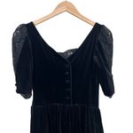 Laura Ashley Vintage 80s  Black Velvet Dress Sz 10 Photo 7