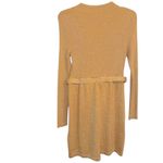 Free People  French Girl Ribbed Knit Dress Small Gold Sparkle Lurex Mini NWT Photo 6