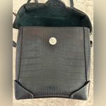 Manu Atelier Mini Pristine Croc Leather Crossbody Bag Rare Blue Photo 12