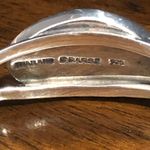 Sterling Silver Vintage BARSE  Mother of Pearl Cuff Bracelet Photo 6