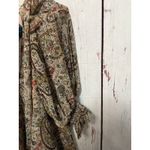 Vince Camuto Blouse Top Gold Paisley All Over Print V Neck Long Sleeve Size 1X Photo 7