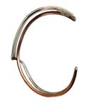 Sterling Silver & Copper Artisan Cuff Bracelet – Signed DCG Photo 10