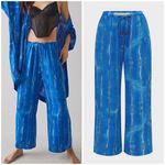 Free People NWT Kings Csilla Aqua Shyla Pants - pool indigo blue - large Photo 1