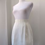 Vintage ‘90s Ivory Pencil Mini Skirt White Size XXS Photo 2