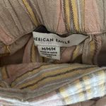 American Eagle  striped tie waist linen blend wide leg pants Photo 3