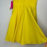 Betsey Johnson NWT Yellow Rockabilly Dress Sz 12 Pinup Girl Wrap Fit Flare Photo 15