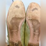 Prada Gold Glitter logo embellished Leather loafer flats EU 39 Photo 9