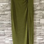 SheIn  || Two Piece Set Solid Green Strappy Top High Slit Skirt SZ Small Photo 2