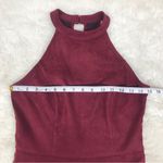 Altar'd State ALTAR"D STATE Burgundy Faux Suede Halter Mini Dress Size Small Sleeveless Fall Photo 10