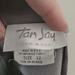 Vintage Tan Jay Midi Skirt Size 12 Gray TanJay Business Wear Elastic Waist Photo 4