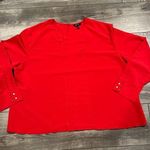 Women’s Long Sleeve Affinity Apparel Red Dress Top Blouse Size 4XL Photo 0