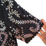 Sundance EUC  Vivienne Boho Eyelet Embroidered Shift Dress Black Size 10 Photo 3