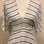 En Crême En Creme Striped Summer White/Blue Dress Photo 1