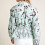 Hemant and Nandita  Anthropologie Amour Floral Lace Top in Mint Photo 2