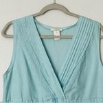Sundance Light Blue Aqua Sleeveless 100% Linen Dress Size Large Photo 1