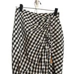 Rumer Black & White Checked Plaid High Front Slit Bisou Maxi Skirt Women Sz S Photo 2