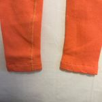 Anthropologie NWT Orange Ribbed Lettuce Trim Athletic Legging Medium Photo 3