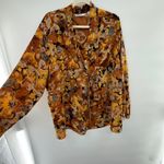 Isaac Mizrahi Live Abstract Floral Blouse Plus Size 2X Long Sleeve QVC Top Photo 1